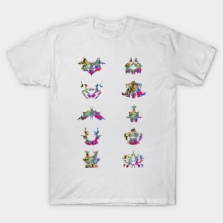 Collection of Rorschach inkblot tests T-Shirt